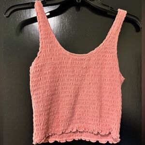 Hollister Pink Textured Crop Top